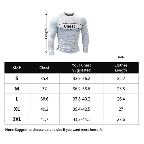 Muscle Alive Men Skinny Tight Compression Base Layer Short Sleeve T Shirt Bodybuilding Tops Polyester and Spandex, 9309 White, S