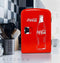Coca-Cola Classic Portable 6 Can Thermoelectric Mini Fridge Cooler/Warmer, 4 L/4.2 qt, Red, for Home, Dorm, car, Boat, Beverages, Snacks, Skincare, Cosmetics, Medication