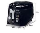 Delonghi D28313UXBK Roto Deep Fryer, Black/Silver