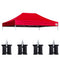 Eurmax Pop Up Canopy Top Gazebo Tent Cover Replacement Top Only (10x15, Red)