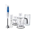 Braun Household MultiQuick 3, Hand Blender with Chopper & Whisk, MQ3045 Aperitive, White/Blue