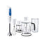 Braun Household MultiQuick 3, Hand Blender with Chopper & Whisk, MQ3045 Aperitive, White/Blue