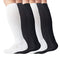Athlemo 6Pairs Bamboo Moisture Wicking Compression Socks 8-15 mmHg for Men Knee High Socks 2Black2Grey2White 9-11, 2black2grey2white, 9-11