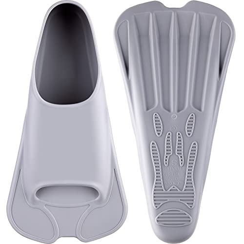 CAPAS Swim Training Fins Comfortable Silicone Lap Swimming Floating Flippers Short Blade Build Leg Strength