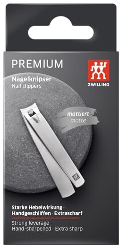 ZWILLING Toenail Clippers, Large Frosted Stainless Steel Nail Clippers, 85 mm