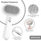 aumuca Cat Brush with Release Button, Cat Grooming Shedding Brush, Self Cleaning Pet Brush - Effectively Removes Loose Undercoat, Slicker Brush for Cats, Cat Comb for Long or Medium Haired Cats(White)