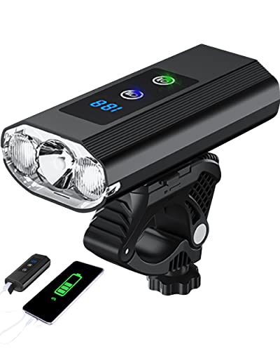 Bike Light Bicycle Lights Front - USB Type C Rechargeable, Recharge Your Phone, Bicycle Headlight Lights Front Lights Led Lights Super Bright (Bike Headlight)