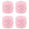 Soft Cotton Knitting Yarn 4 Packs, Fluffy Cotton Yarn Perfect for Soft Throw and Baby Blankets, Arm Knitting, Crocheting and DIY Crafts (Pink)