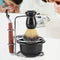 Shaving Razor Kit, 4Pcs Shaving Kit Manual Razor + Stainess Steel Stand Holder + Brush + Bowl Set, Best Fathers Day Gift