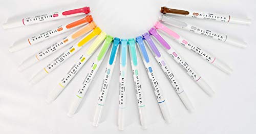Zebra Pen Mildliner Double Ended Highlighter Set, Broad and Fine Point Tips, Assorted Ink Colors, 15-Pack