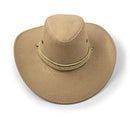 UltraKey Cowboy Hat, Sun Hat Faux Felt Leather Suede Travel Cap Western Hat Outdoor Sun Protect Beige