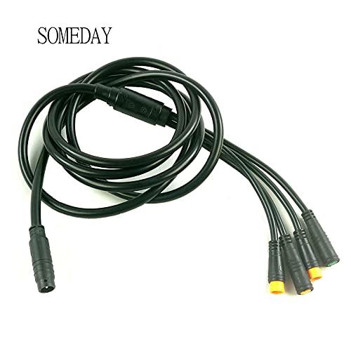 1T4 Convert Wire Electric Bike Extension Cable Electric Bike Throttle Display Light Connector