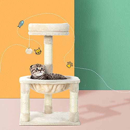 i.Pet Cat Tree Cats Tower Ultimate Scratching Post Pet Bed, 69cm Height Beige Pets Scratcher Cardboard Posts Indoor Kittens Wooden Play House Towers and Trees Corner Toys