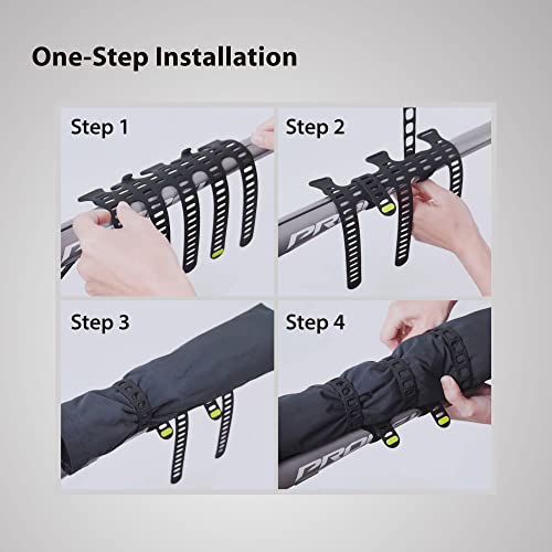 【Bone】Bike Strap Plus Universal Top Tube Handlebar Bike Strap Holder for waterbottle, raincoat, supplies, music speaker, Cycling Accessories Strap for Mountain Road Bike, Camping accessories for diameters 22-88mm