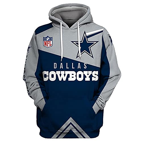 Hoodies NFL Rugby Pullover Cowboys Jersey 3D Colorful Fashion Print Men Long Sleeve,5XL