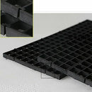 2PCS Plastic Fish Grid Divider Durable Holder Tank Tray Egg Crate Aquarium Fish Tank Bottom Isolation, Black/White (Black)