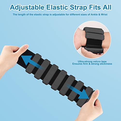 Rhswets Ajustable Ankle Weights 1 Pair 2lbs for Women Men