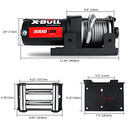 X-Bull 12V 3000LBS/1360kg Electric ATV Winch 2 Remote Wireles Control Steel Cable Boat ATV Kit…