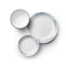 Corelle Ocean Blues Dinnerware Set, 18 piece, 6 x 26cm Dinner Plate, 6 x 17cm Bread & Butter Plate, 4 x 532mL Soup/Cereal Bowl
