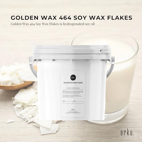 2Kg Golden 464 Soy Wax Flakes Bucket - 100% Pure Natural DIY Candle Melts Chips