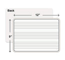 10 Pack Dry Erase Staff Music Lap White Boards 9"X12" l Write Musical Notes and More (Double Sided Mini Whiteboards) Erasers Included