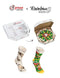 Rainbow Socks - Man Woman Pizza Socks Box Italian - 4 Pairs - Size L/XL (AU Woman 10+/Man 7.5-11)