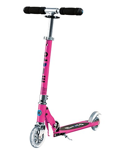 Micro Sprite Kids Scooter - 2 Wheel Folding Kick Scooter with Adjustable Height - Pink