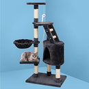 i.Pet Cat Tree Cats Tower Ultimate Scratching Post, 120cm Height Pet Scratcher Cardboard Posts Indoor Kittens Wooden Play House Towers and Trees Corner Toys, with Condo, Ladder and Hanging Toy