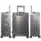 Travelking All Aluminum Luggage Multi-size Hard Shell Luggage Case Carry On Spinner Suitcase 20"-28", Metallic, 28"