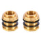 Brass Water Tank Connector, 2PCS Male 1-1/4 Inch Female 1 Inch Thread Brass Connector for Water Tower Outlet Interface Joint Fitting Copper Tube Adaptor Pipe