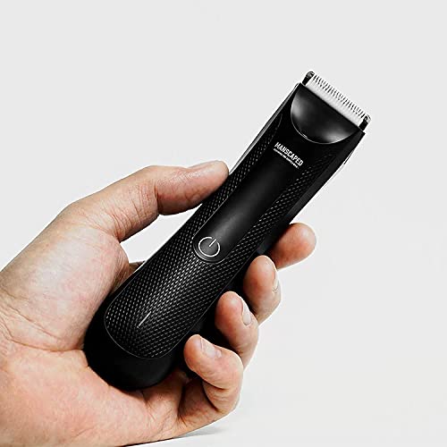 MANSCAPED™ Electric Groin Hair Trimmer, The Lawn Mower™ 3.0, Replaceable Ceramic Blade Heads, Waterproof Wet / Dry Clippers, Standing Recharge Dock, Ultimate Male Hygiene Razor