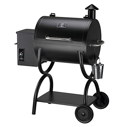 Z GRILLS ZPG-550B2 Upgrade Wood Pellet Grill & Smoker, 8 in 1 BBQ Grill Auto Temperature Control, 553 sq in Cooking Area