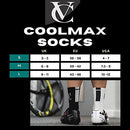 VeloChampion Breathable Sweat Wicking Coolmax Sports Socks (3 Pack) - Black AU 3-5