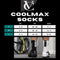 VeloChampion Breathable Sweat Wicking Coolmax Sports Socks (3 Pack) - Black AU 3-5