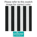 Pillow Perfect Stripe Indoor/Outdoor Sofa Setee Bench Swing Cushion with Ties, Weather, and Fade Resistant, 18" x 45", Black/White Cabana Stripe, 1 Count