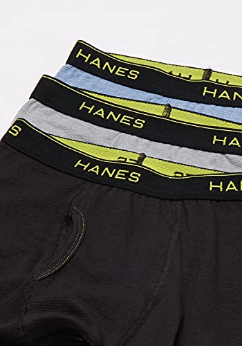 Hanes Boys' Mesh Boxer Briefs, 6-Pack, Moisture-Wicking Cotton Blend Mesh Briefs, 6-Pack (Color/Pattern May Vary), Assorted, Medium