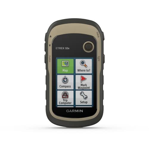 Garmin eTrex 32x Outdoor Handheld GPS Unit with 3-axis Compass and Barometric Altimeter, Brown