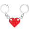 Prime A1 Gifts Brick Keychain for Couples Friendship - 2pcs Matching Heart Colorful Keychain Set for Couples Valentine's Day BFF (Red)