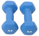 BalanceFrom Colored Neoprene Coated Dumbbell Set with Stand, Multi