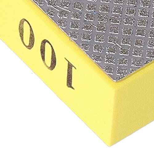 CHICIRIS 4Pcs Diamond Sanding Block, Diamond Hand Tile Polishing Pads, Sanding Pads Tiling Tools, Sandpaper Block 60# 100# 200# 400#, for Tile, Stone, Glass, Metal, Wood Trimming Deburring