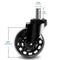 8T8 Upgraded Chair Caster Wheels 2.5'', Swivel Caster Wheels Heavy Duty with Pop-in Stem,Quiet & Smooth Rolling, No Chair Mat Needed, Safe for Hardwood Carpet Floors,Set of 5 (2.5 inch-FBA, Black)
