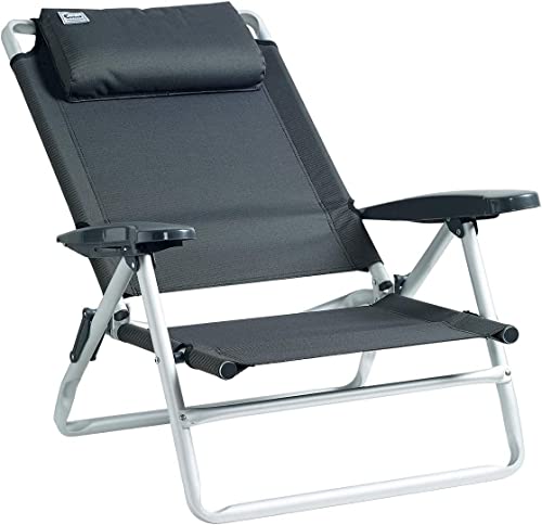 Caribee 5604 Balmoral Reclining Beach Chair Black