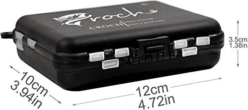 Croch 160pcs/box Fishing Accessories kit with Tackle Box,Including Jig Hooks, Bullet Bass Casting Sinker Weights, Different Fishing Swivels Snaps, Sinker Slides, Fishing Line Beads