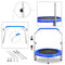 SereneLife Portable & Foldable Trampoline - 40" in-Home Mini Rebounder with Adjustable Handrail, Fitness Body Exercise - SLSPT409, Blue