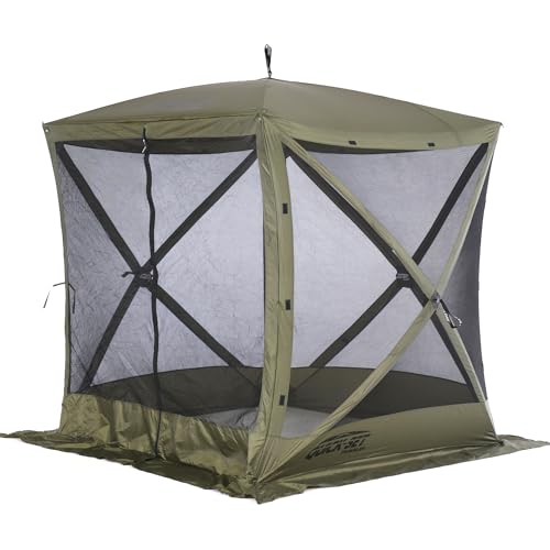 9870 Quick-Set Traveler Shelter, 72 x 72-Inch Portable Popup Gazebo Durable Tent Bug and Rain Protection Easy Setup (3-4 Person), Forest Green