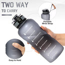 GEMFUL 2L Water Bottle with Straw Encouraging Goal Leakproof BPA Free Large Water Jug for Fitness and Gym