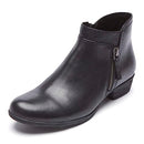Rockport Women's Carly Bootie Ankle Boot, Black Leather, 6.5 Wide