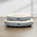 FEANDREA Dog Bed, Dog Sofa, Cat Bed, Donut Shape, Round, 55 cm Dia, Grey PGW55G