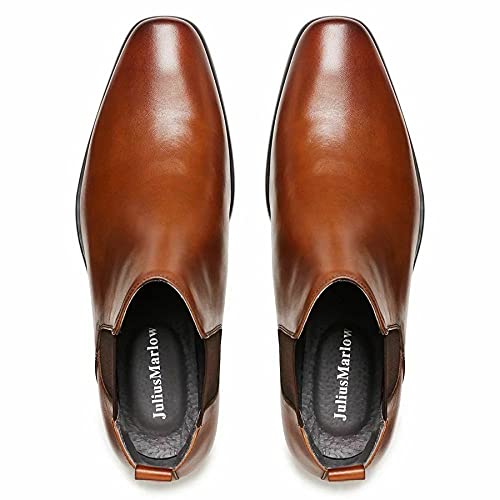 Mens Julius Marlow Kick Work Leather Cognac Slip On Shoes Boots 14 Standard Dress/Formal