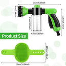 2 Pieces Pet Bathing Tool Set Include Hose Nozzle Soap Dispenser and Dog Rubber Comb Brush, Spray Foamer Wash Foam Sprayer, Dog Bathing Sprayer Bottle for Pets Showering(Green)